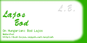 lajos bod business card